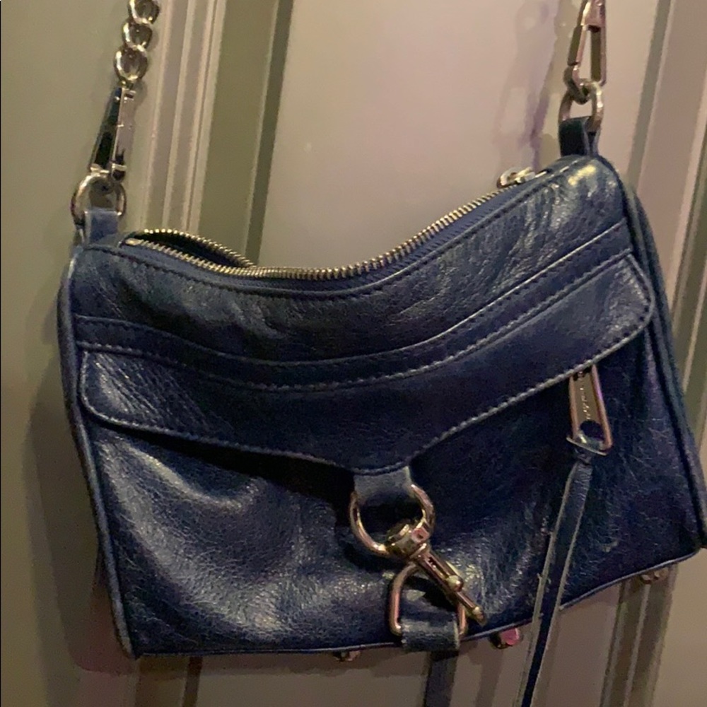 Blue cross body bag